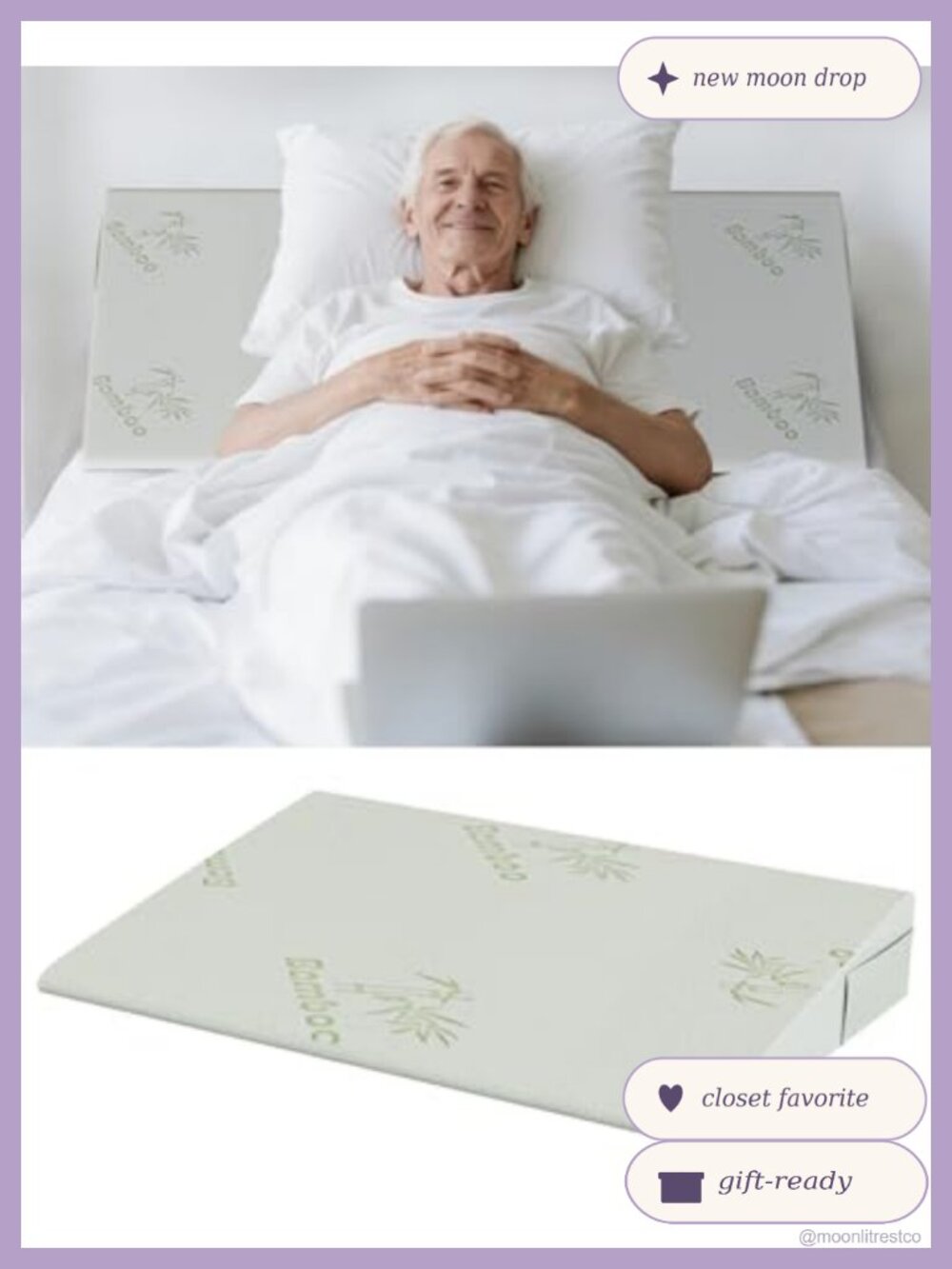Twin Wedge Pillow for Acid Reflux 5" Incline Mattress Elevator Sleep Support